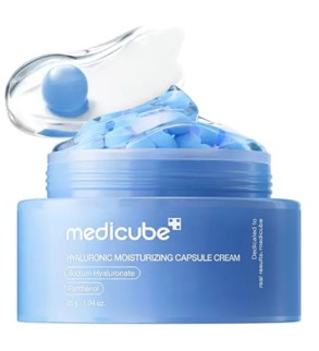 Medicube crema facial azul con ácido hialurónico para hidratación