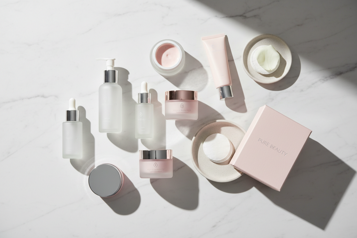 Productos de skincare y cuidado facial para una rutina de piel simple y efectiva